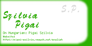 szilvia pigai business card